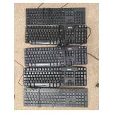 (5) Dell USB Wired Keyboards