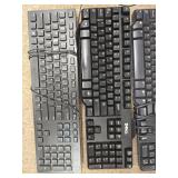 (5) Dell USB Wired Keyboards