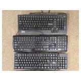 (5) Wired USB Computer Keyboards - IBM and Others