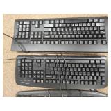 (5) Used Logitech Wired Keyboards
