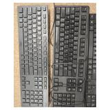 (4) Used Dell & Logitech Keyboards