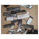 Bulk Lot of TV Remote Controls and Network Cable