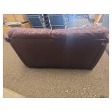 Burgundy Leather Love Seat
