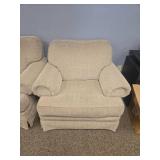 Traditional Beige Living Room Set - Sofa and Armchair