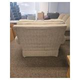 Traditional Beige Living Room Set - Sofa and Armchair