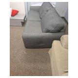 Modern Gray Sofa with Decorative Pillows