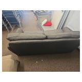 Modern Gray Sofa with Decorative Pillows