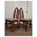 (5) High-Back Dining Chairs with Leopard Print Upholstery