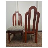 (5) High-Back Dining Chairs with Leopard Print Upholstery