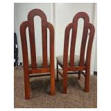 (5) High-Back Dining Chairs with Leopard Print Upholstery