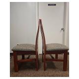 (5) High-Back Dining Chairs with Leopard Print Upholstery