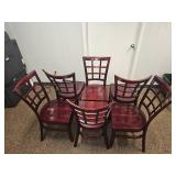 (6) Mahogany Window Back Dining Chairs