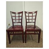 (6) Mahogany Window Back Dining Chairs