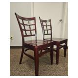 (6) Mahogany Window Back Dining Chairs