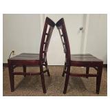 (6) Mahogany Window Back Dining Chairs