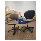 (4) Brown Fabric Office Task Chairs with Arms