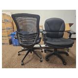 (2) Office Chair - Black Mesh Back