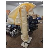 (3) Modern Floor Lamp Set with Paper Shade Columns