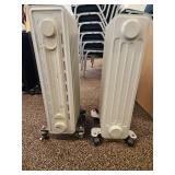(2) Utilitech 1500W Oil-Filled Electric Radiator Heater