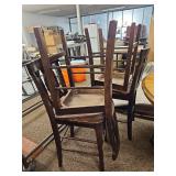 (4) Dark Wood Stools