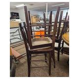 (4) Dark Wood Stools