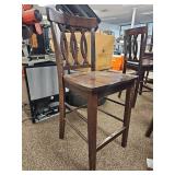 (4) Dark Wood Stools