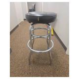 Chrome Bar Stool with Black Vinyl Seat