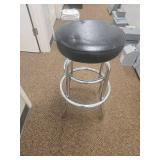 Chrome Bar Stool with Black Vinyl Seat
