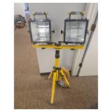 Professional Dual-Head Work Light Stand with Extension Cord