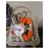 Electrical Supplies and Storage Bin