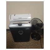 Office Equipment Bundle - Fellowes Shredder, Scotch Scanner Desk Fan