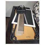 Black Desk, Hole Puncher, Small Folding Table
