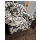 (2) Modern Floral Pattern Upholstered Armchair