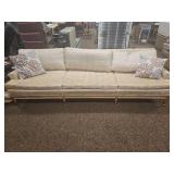 Mid-Century Modern Sofa with Decorative Pillows