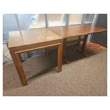 (2) Wooden Tables Set