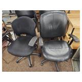 (2) Black Office Chairs