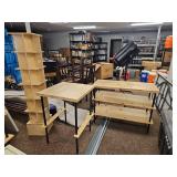 Multi-Tier Wooden Display Shelf W/ Matching Tables
