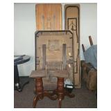 Wood Dining Room Table, Folding Table W/ Bench