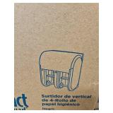 (5) Compact 4-Roll Vertical Toilet Paper Dispenser - Black