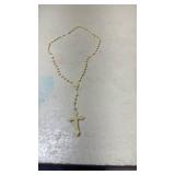 Vintage Cream-Colored Plastic Rosary