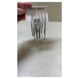 Silver-Tone Rhinestone Hoop Earrings Set