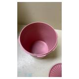 Vintage Pink Tupperware Container with Sunburst Lid