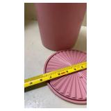 Vintage Pink Tupperware Container with Sunburst Lid