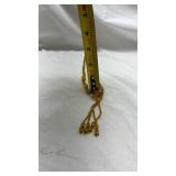 Vintage Amber Glass Bead Tassel Necklace