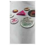 Vintage 1980s-90s Button Pin Collection