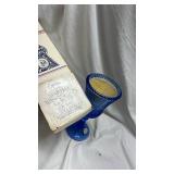 Vintage Avon Martha Washington Cobalt Blue Glass Candle Holder