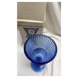 Vintage Avon Martha Washington Cobalt Blue Glass Candle Holder