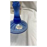 Vintage Avon Martha Washington Cobalt Blue Glass Candle Holder