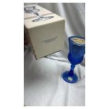 Vintage Avon Martha Washington Cobalt Blue Glass Candle Holder