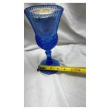 Vintage Avon Martha Washington Cobalt Blue Glass Candle Holder